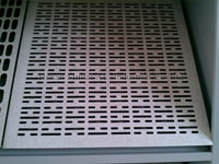 Architectural aluminum cladding perforated panels